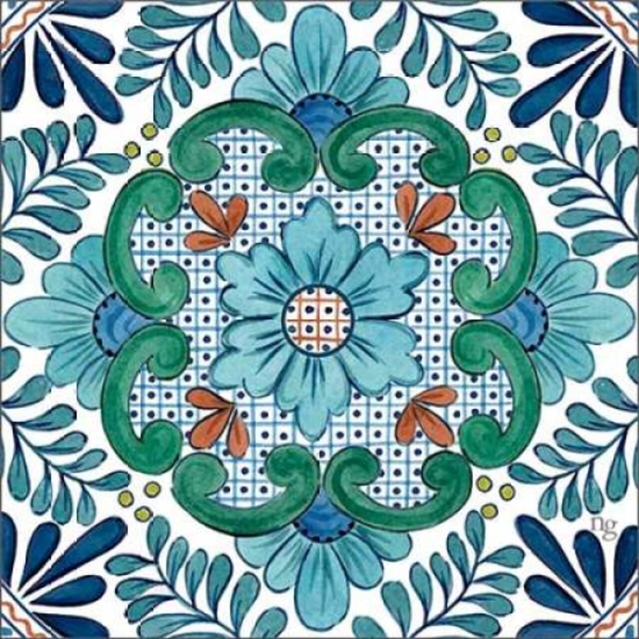 Talavera Azul I Poster Print by Nancy Green Design - Item # VARPDXRB11380NG